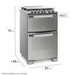 COCINA ELECTROLUX 56DXQ DOBLE HORNO ELECTRICO/GAS ACERO INOXIDABLE
