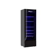 EXHIBIDORA BRIKET MASTER 4300 417 LTS FULL GLASS NEGRA LED AZUL 

