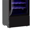 EXHIBIDORA BRIKET MASTER 4300 417 LTS FULL GLASS NEGRA LED AZUL 
