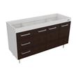 BAJO MESADA SIN BACHA MUEBLE COCINA MOSCONI EXPRESS 140 CM 10135 COLOR BLANCO FRENTE CHOCOLATE
