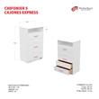 CHIFONIER CAJONERA 5 CAJONES MOSCONI EXPRESS 1 ESTANTE 55808 COLOR CAOBA