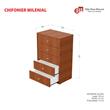 CHIFONIER 5 CAJONES CAJONERA MILENIAL MELAMINA MOSCONI 56729 COLOR WENGUE
