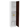 DESPENSERO MOSCONI ORGANIZADOR 1 PUERTA 180 CM MUEBLE DE COCINA 10209 COLOR BLANCO FRENTE CHOCOLATE