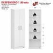 DESPENSERO MULTIUSO MUEBLE DE COCINA 180 CM MOSCONI 56344 COLOR BLANCO FRENTE CHOCOLATE