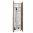 ESCOBERO MOSCONI MUEBLE ORGANIZADOR DE LIMPIEZA 180 CM 2 PUERTAS 10202 COLOR BLANCO FRENTE CARVALHO MEZZO
