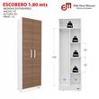 ESCOBERO MOSCONI MUEBLE ORGANIZADOR DE LIMPIEZA 180 CM 2 PUERTAS 10202 COLOR BLANCO FRENTE CARVALHO MEZZO

