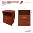 MESA DE LUZ 2 CAJONES 1 ESTANTE MOSCONI EXPRESS DORMITORIO 55814 COLOR CAOBA
