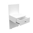MESA DE LUZ MOSCONI FLOTANTE CON PANEL MESITA DORMITORIO MELAMINA 56664 COLOR BLANCO

