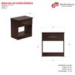 MESA DE LUZ 1 CAJÓN MOSCONI SUPER EXPRESS MESITA DE NOCHE 56149 COLOR CAOBA
