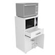 MUEBLE MOSCONI PARA MICROONDAS Y HORNO ELÉCTRICO PUERTAS Y CAJÓN 10159 COLOR BLANCO
