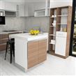 MUEBLE ORGANIZADOR MOSCONI 180 CM COLUMNA CON ESTANTES MELAMINA 10213 COLOR CARVALHO MEZZO
