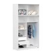 PLACARD MOSCONI 2 PUERTAS CORREDIZAS CON BAULERA / ALZADA MOSCONI 140 CM 56426 COLOR BLANCO
