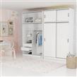 PLACARD MOSCONI 2 PUERTAS CORREDIZAS CON BAULERA / ALZADA MOSCONI 140 CM 56426 COLOR BLANCO
