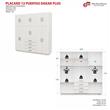 PLACARD MOSCONI ROPERO 12 PUERTAS 4 CAJONES CON BAULERA DAKAR 56587 COLOR WENGUE