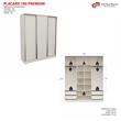 PLACARD 3 PUERTAS CORREDIZAS 180 CM PREMIUM MOSCONI 56395 COLOR WENGUE

