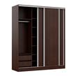 PLACARD 3 PUERTAS CORREDIZAS 180 CM PREMIUM MOSCONI 56395 COLOR WENGUE
