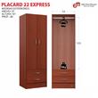 ROPERO PLACARD 2 PUERTAS MOSCONI EXPRESS 2 CAJONES 55976 COLOR CHOCOLATE

