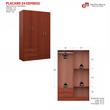 ROPERO PLACARD 4 PUERTAS MOSCONI EXPRESS 2 CAJONES 55983 COLOR CAOBA