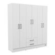 PLACARD 6 PUERTAS 2 CAJONES MELAMINA MOSCONI DAKAR 56491 COLOR BLANCO
