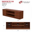 MUEBLE PARA TV LED / LCD RACK 128 MOSCONI MELAMINA VAJILLERO 56372 COLOR CARVALHO ASERRADO
