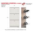 BOTINERO ZAPATERO 3 PUERTAS MOSCONI 18 PARES CALZADO 56511 COLOR VENEZIA
