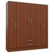 PLACARD MOSCONI 6 PUERTAS 2 CAJONES DAKAR ZERO ROPERO ARMARIO 56834 COLOR TABACO