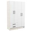 PLACARD ROPERO 4 PUERTAS MELAMINA DAKAR MOSCONI 56957 COLOR VENEZIA/BLANCO