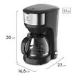 CAFETERA ELECTROLUX ECM-20 HOT 1.2 LTS DE FILTRO NEGRA
