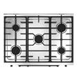 COCINA SAHO KUMA 18069 820 5 HORNALLAS PUERTA VIDRIO FUNDICION ACERO INOX
