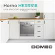 HORNO ELECTRICO DOMEC HEXRS18 52936 60 LTS CON LUZ GRILL TERMOSTATO TIMER ACERO INOX
