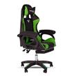 SILLON GAMER DAEWOO VENOM XM-B98GN APOYA PIES CUERO SINTETICO NEGRO VERDE