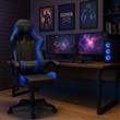 SILLON GAMER PANACOM GMC00813 RECLINABLE INCLINACIÓN 90 A 135 GRADOS AZUL
