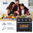 HORNO ELECTRICO BGH BHE30FN24T CON AIRFRYER 30 LTS SPIEDO NEGRO
