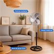 VENTILADOR KANJI KJH-FH1311 DE PIE 18 PULGADAS PALETAS METAL 90 W
