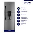 HELADERA DREAN HDR400F41E 396 LTS CON FREEZER DISPENSER AQUA ACERO INOX