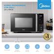 MICROONDAS MIDEA MW-EG128GAR1 DIGITAL 29 LITROS CON GRILL PLATA