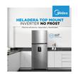HELADERA MIDEA MDRT580MTE46ADW 412 LITROS TOP MOUNT NO FROST INVERTER ACERO INOX