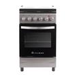 COCINA ELECTRICA KANJI BLACK KJH-EKX001V 50 CM 4 ANAFES HORNO 1500 WTS LUZ TAPA VIDRIO ACERO INOX