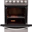 COCINA ELECTRICA KANJI BLACK KJH-EKX001V 50 CM 4 ANAFES HORNO 1500 WTS LUZ TAPA VIDRIO ACERO INOX