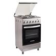 COCINA ELECTRICA KANJI BLACK KJH-EKX001V 50 CM 4 ANAFES HORNO 1500 WTS LUZ TAPA VIDRIO ACERO INOX