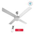 VENTILADOR DE TECHO LILIANA VTHB-704R 4 PALAS DE METAL BLANCO LUZ LED CONTROL REMOTO Y TIMER