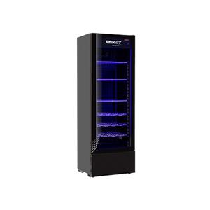 EXHIBIDORA BRIKET MASTER 4300 417 LTS FULL GLASS NEGRA LED AZUL 
