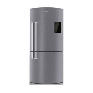 HELADERA WHIRLPOOL WRE85AK NO FROST 573 LTS FREEZER INFERIOR AC INOX
