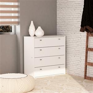 CÓMODA CAJONERO MOSCONI NATURE 4 CAJONES MELAMINA 80966 COLOR BLANCO
