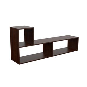 MUEBLE RACK TV LED MOSCONI MÓDULO L COMBINABLE LIVING 81013 COLOR WENGUE
