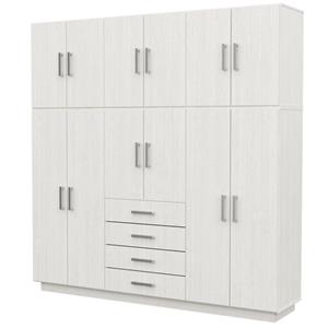 PLACARD MOSCONI ROPERO 12 PUERTAS 4 CAJONES CON BAULERA DAKAR 56595 COLOR VENEZIA
