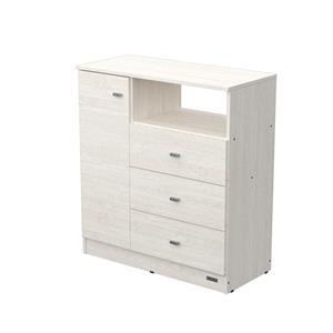 CÓMODA MOSCONI 1 PUERTA 3 CAJONES ESTANTE DAKAR ZERO MELAMINA 56856 COLOR VENEZIA
