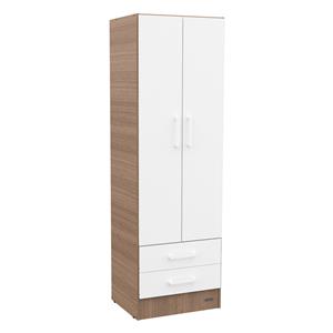 PLACARD ROPERO 2 PUERTAS MELAMINA MOSCONI DAKAR 56812 COLOR CARV. MEZZO/BLANCO