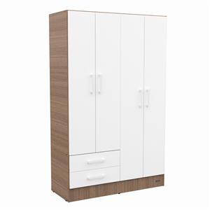 PLACARD ROPERO 4 PUERTAS MELAMINA DAKAR MOSCONI 56814 COLOR CARV. MEZZO/BLANCO