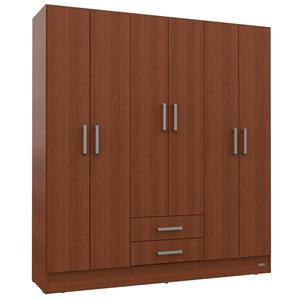 PLACARD MOSCONI 6 PUERTAS 2 CAJONES DAKAR ZERO ROPERO ARMARIO 56834 COLOR TABACO